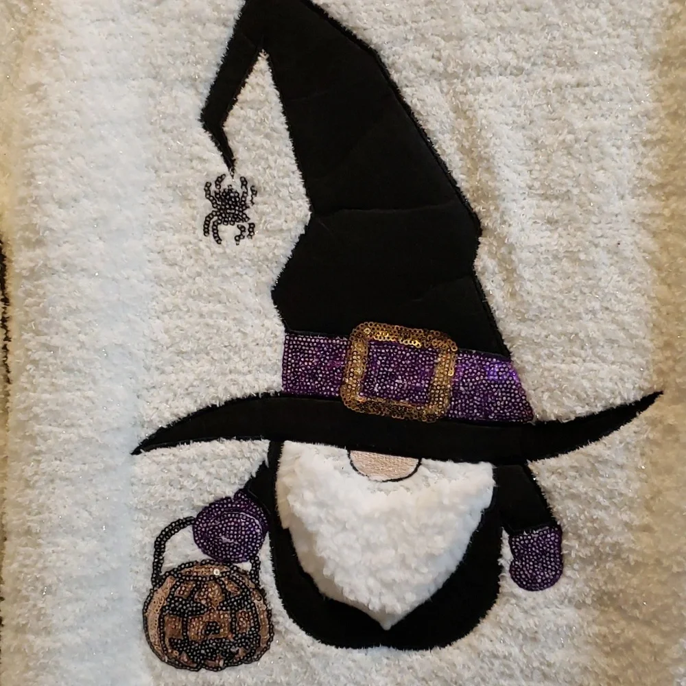Poof! Cream Sweater with Witch Design - Picture 2 of 8